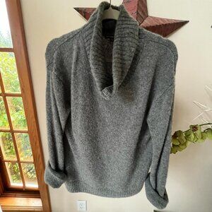 James Perse Grey Cowl Neck Cashmere